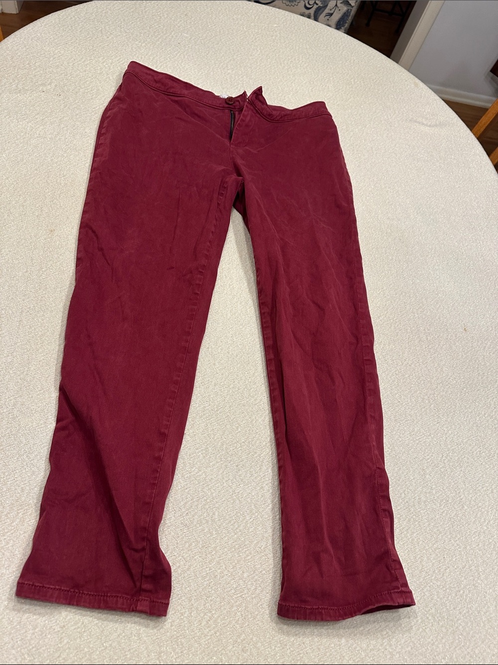 LILA RYAN Women's Deep Wine Straight Leg Jeans